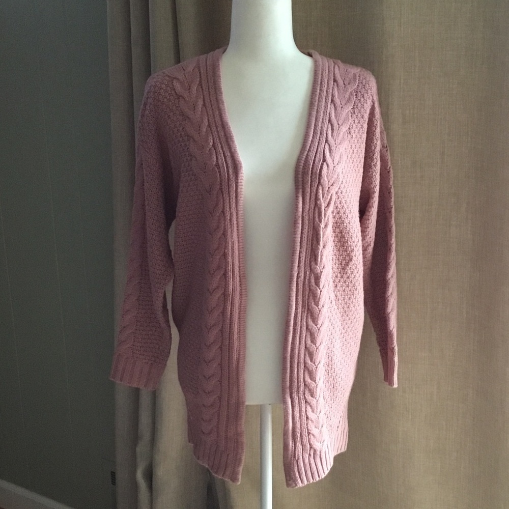 Debut brand Antique Rose Cable Knit Cottagecore Cardigan